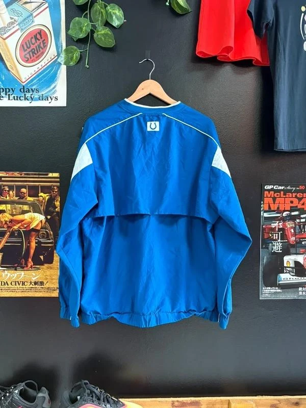 Indianapolis Colts NFL Windbreaker Y2K Electric Blue FootballCore Pullover Rare – photo 7